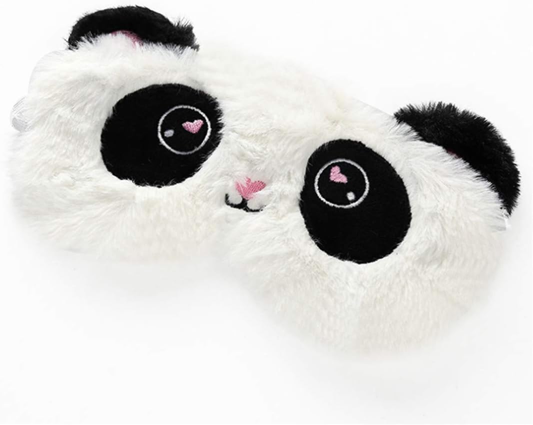 Cute Animal Sleeping Sleep Mask Soft Plush Blindfold Cute Rabbit Panda Koala Eye Cover Eyeshade for Kids Teens Girls Women (Unicorn Rainbow)