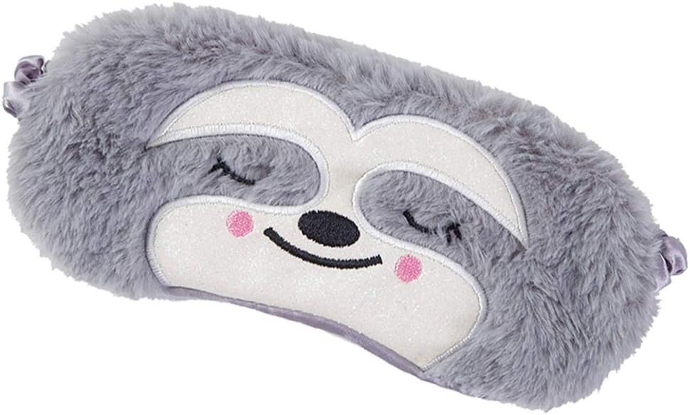 Cute Animal Sleeping Sleep Mask Soft Plush Blindfold Cute Rabbit Panda Koala Eye Cover Eyeshade for Kids Teens Girls Women (Unicorn Rainbow)