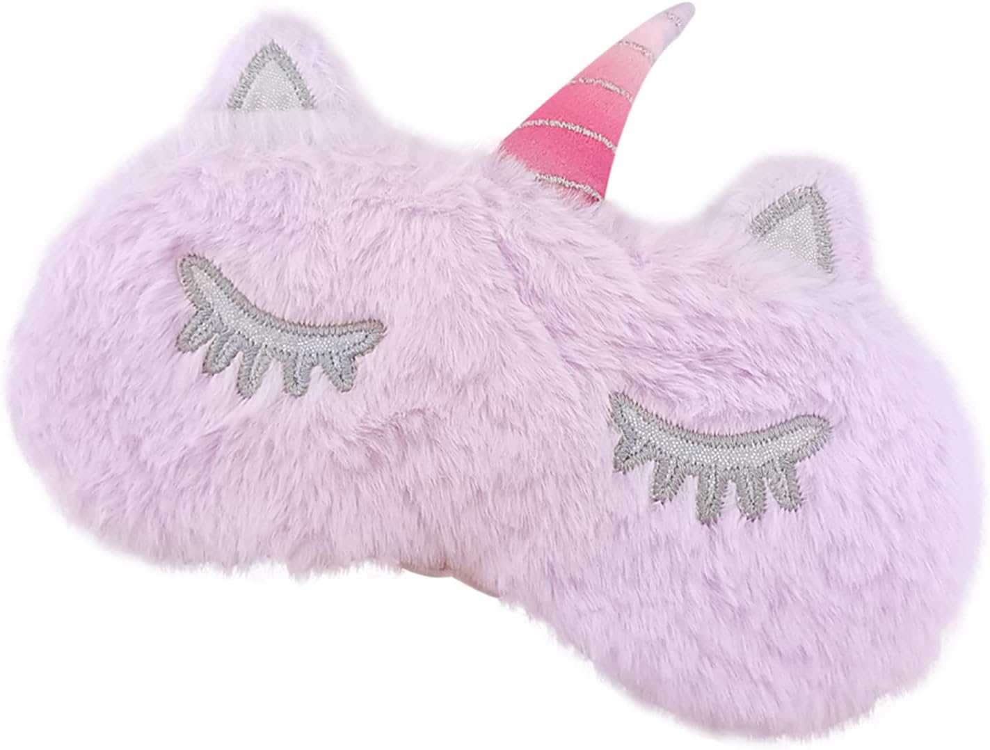 Cute Animal Sleeping Sleep Mask Soft Plush Blindfold Cute Rabbit Panda Koala Eye Cover Eyeshade for Kids Teens Girls Women (Unicorn Rainbow)