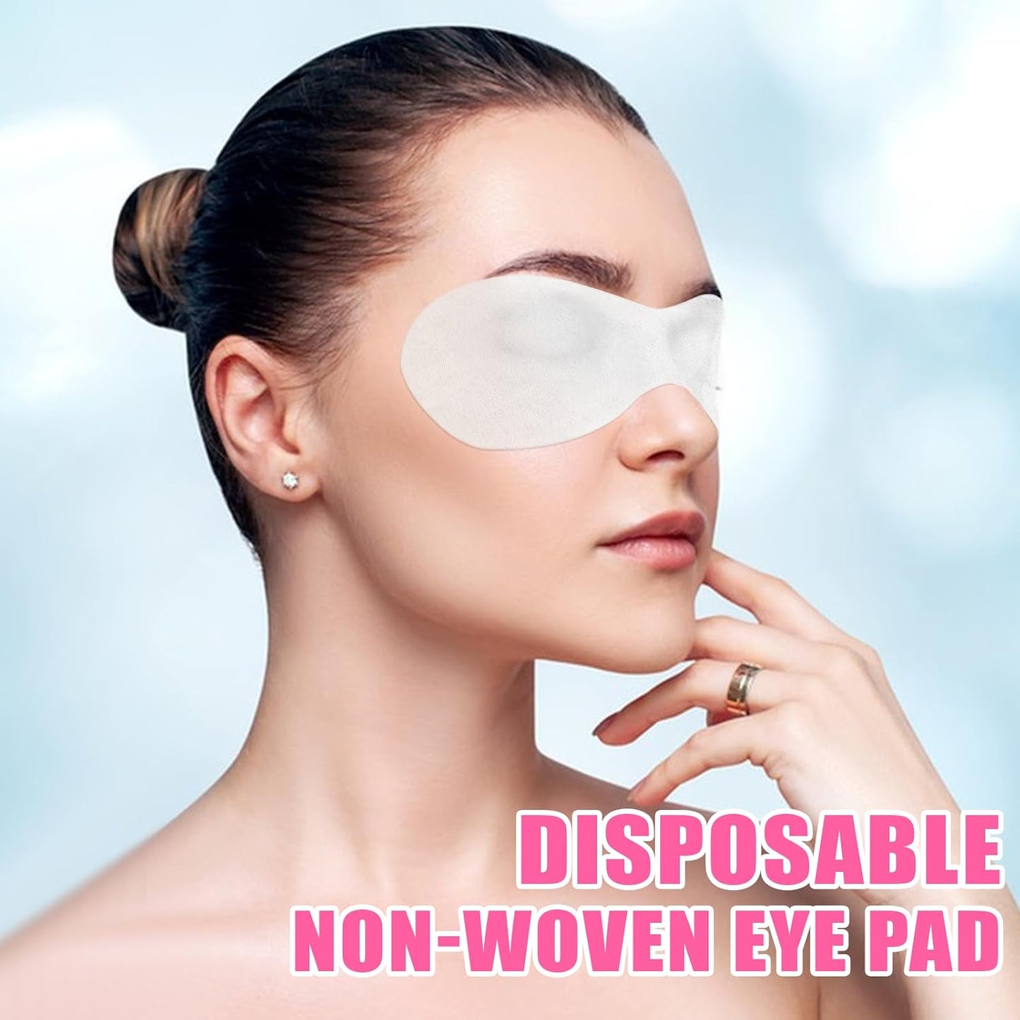 Disposable Eye Mask Paper, 200 Sheets Disposable Non Woven Eye Care, Disposable Sheets Eye Covers Cotton Paper Facial Eye Pads Spa, DIY Clear Eye Mask Paper Beauty Sheets for Makeup Beauty Tools