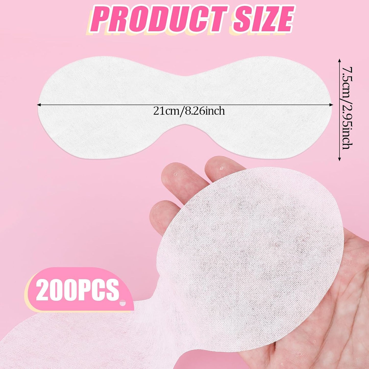 Disposable Eye Mask Paper, 200 Sheets Disposable Non Woven Eye Care, Disposable Sheets Eye Covers Cotton Paper Facial Eye Pads Spa, DIY Clear Eye Mask Paper Beauty Sheets for Makeup Beauty Tools