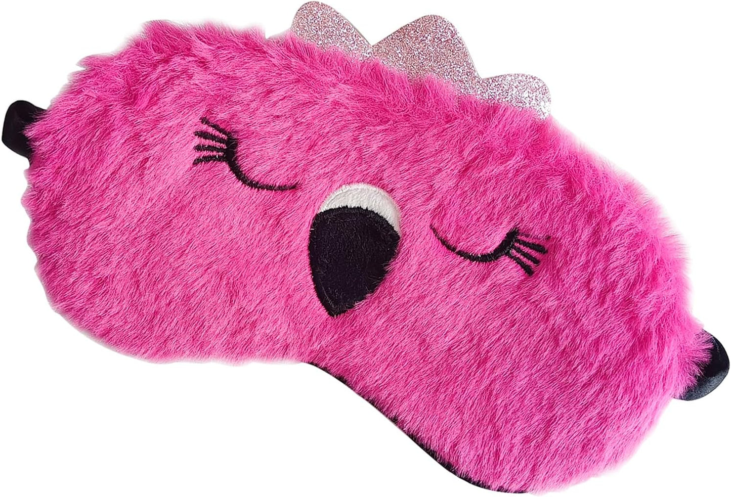 Cute Animal Sleeping Sleep Mask Soft Plush Blindfold Cute Rabbit Panda Koala Eye Cover Eyeshade for Kids Teens Girls Women (Unicorn Rainbow)